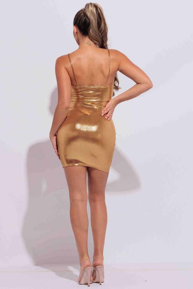 Metallic mini dress - Muvin 