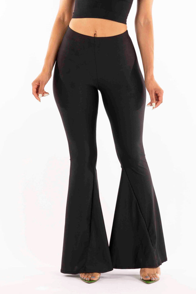 Shiny flare pants - Muvin 
