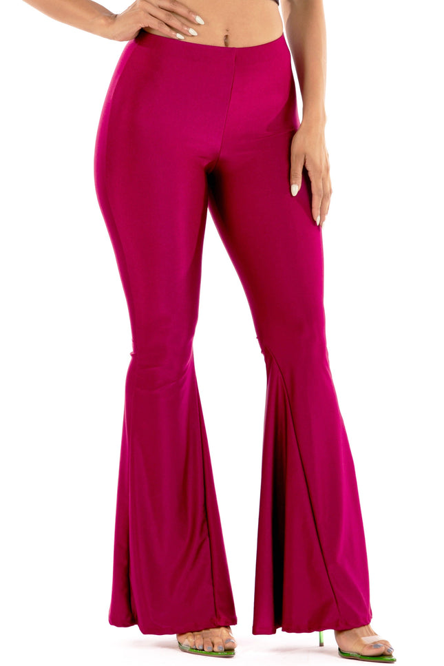 Shiny flare pants - Muvin 