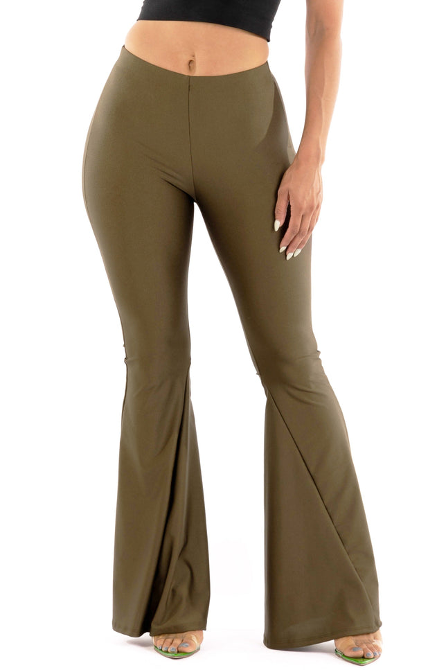 Shiny flare pants - Muvin 