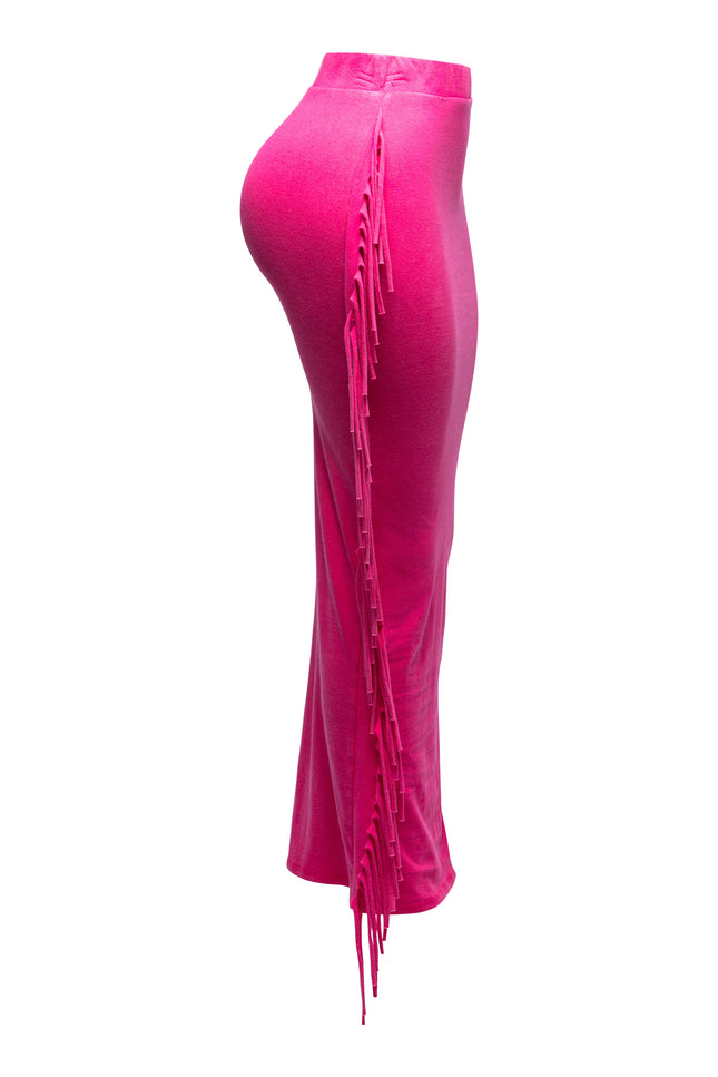 Mineral washed fringed maxi skirt - Muvin 