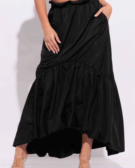 Flare High-Low maxi skirt - Muvin 