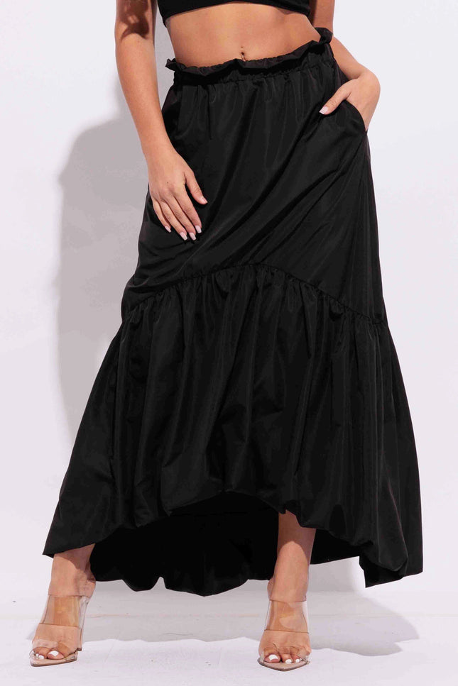 Flare High-Low maxi skirt - Muvin 