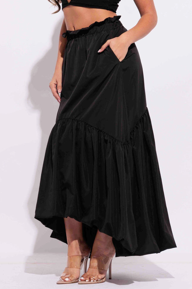 Flare High-Low maxi skirt - Muvin 