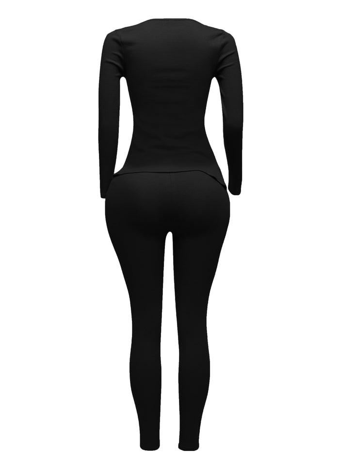 Ruched drawstring top set - Muvin 