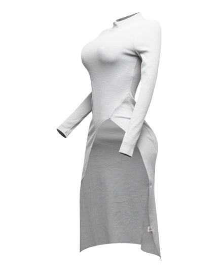 Asymmetrical mock neck long sleeve top - Muvin 