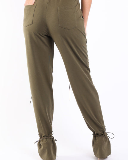 Parachute corded lace up jogger pants - Muvin 