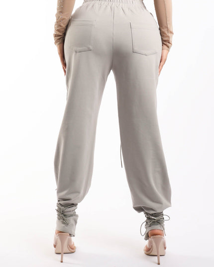Parachute corded lace up jogger pants - Muvin 