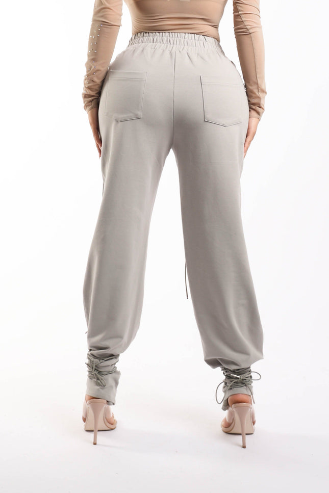 Parachute corded lace up jogger pants - Muvin 