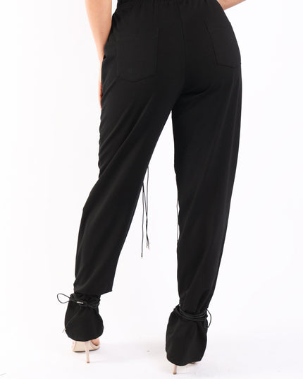 Parachute corded lace up jogger pants - Muvin 