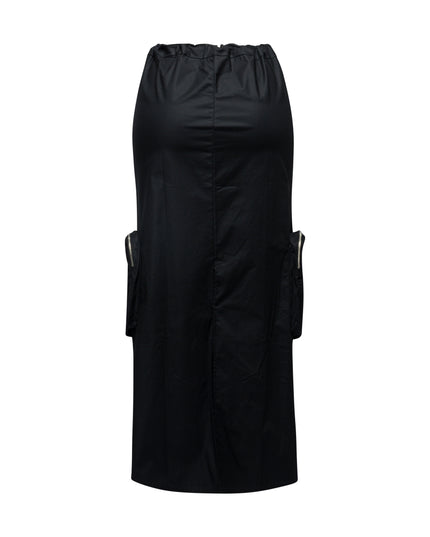 Side zippered pocket maxi cargo skirt - Muvin 