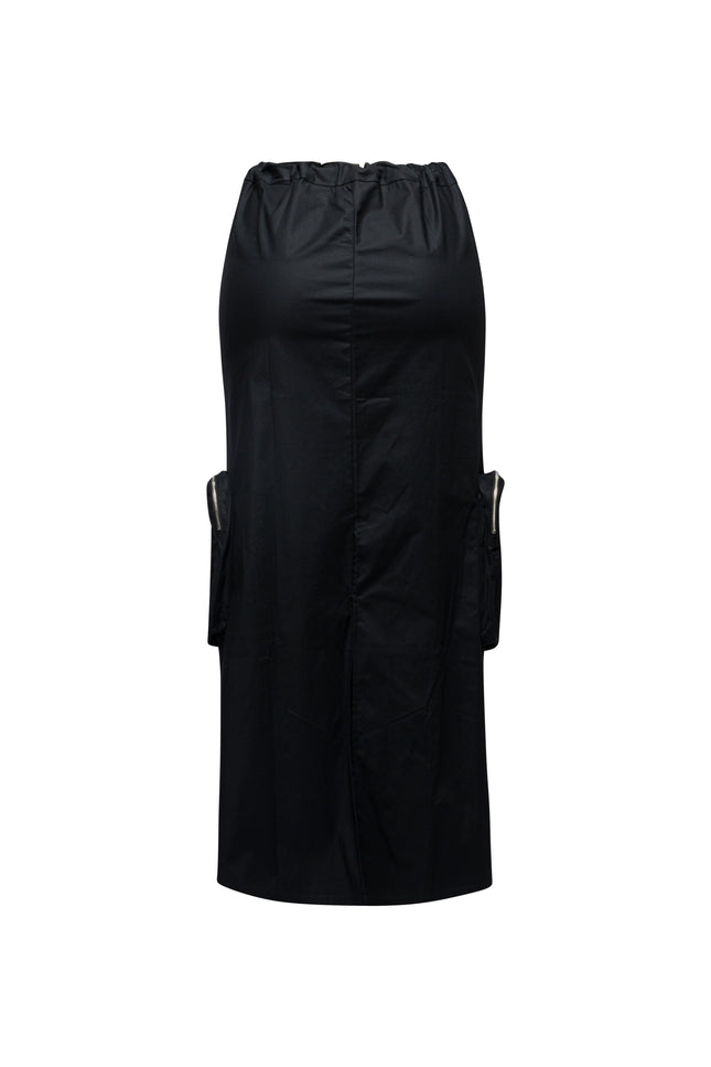 Side zippered pocket maxi cargo skirt - Muvin 