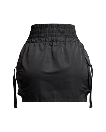 Wide waistband mini skirt with pockets - Muvin 