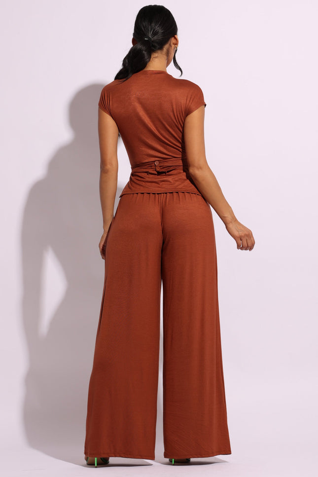 Cross wrap front buttons back set - Muvin 