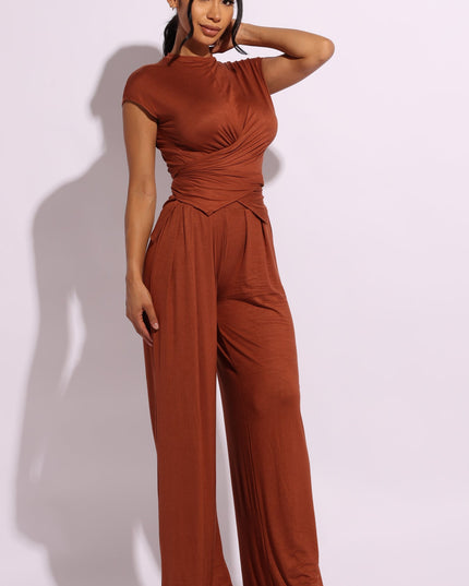 Cross wrap front buttons back set - Muvin 