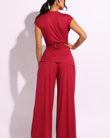 Cross wrap front buttons back set - Muvin 