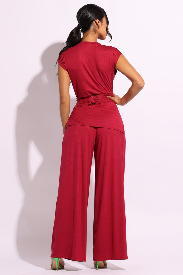 Cross wrap front buttons back set - Muvin 