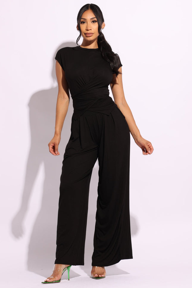 Cross wrap front buttons back set - Muvin 
