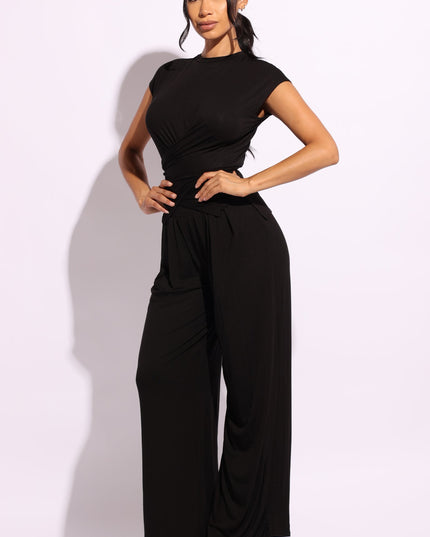 Cross wrap front buttons back set - Muvin 