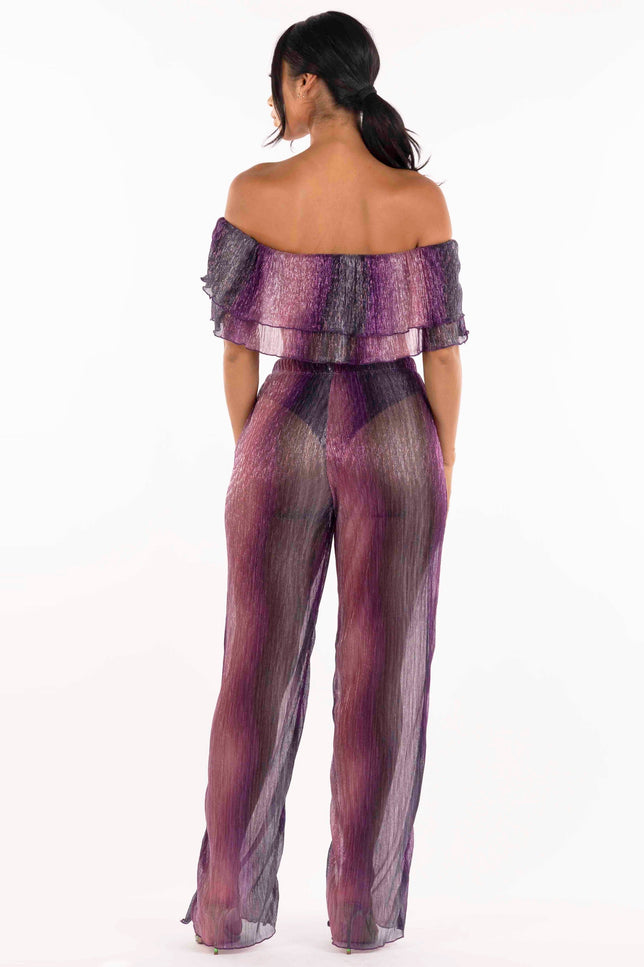 Ruffle off shoulder set - Muvin 