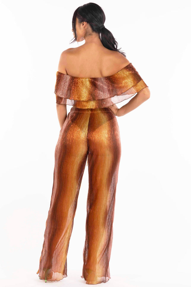 Ruffle off shoulder set - Muvin 