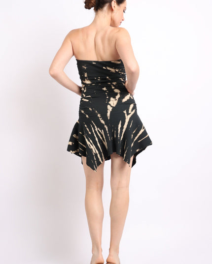 Mineral washed tube top mini dress - Muvin 