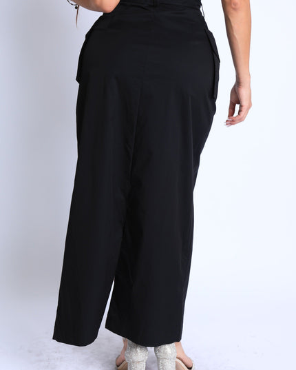 Asymmetric Pockets Detailed Maxi Skirt - Muvin 