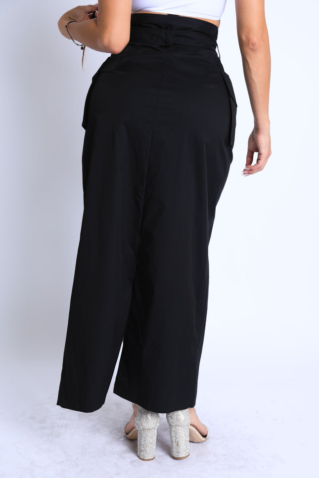 Asymmetric Pockets Detailed Maxi Skirt - Muvin 