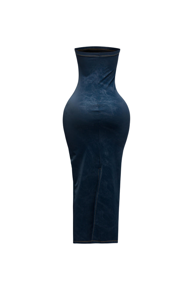 Kangaroo pocket tube maxi dress - Muvin 