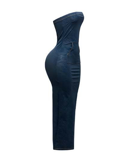 Kangaroo pocket tube maxi dress - Muvin 
