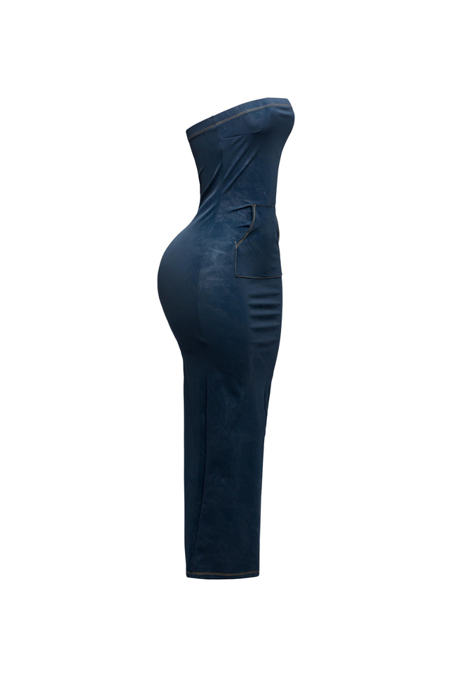 Kangaroo pocket tube maxi dress - Muvin 
