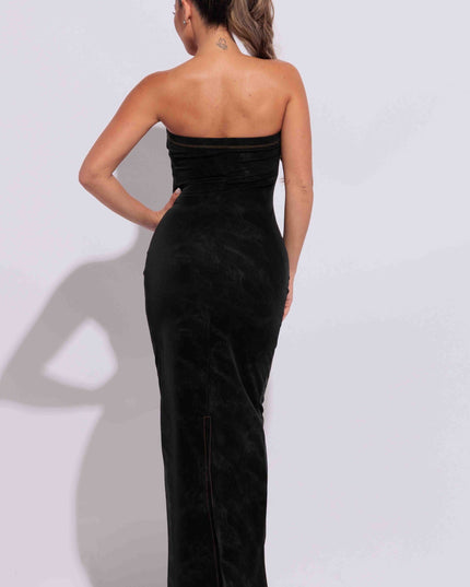 Kangaroo pocket tube maxi dress - Muvin 