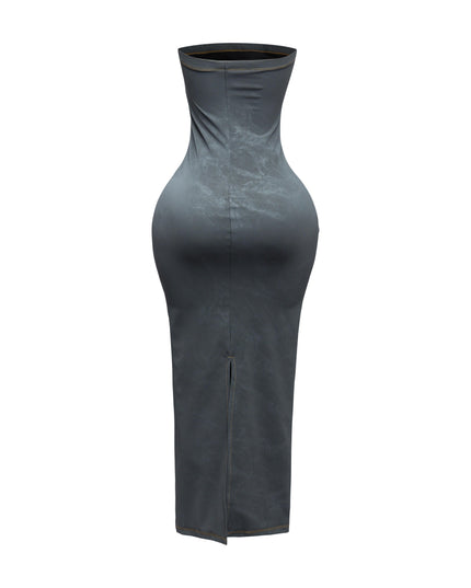 Kangaroo pocket tube maxi dress - Muvin 