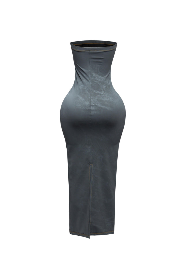 Kangaroo pocket tube maxi dress - Muvin 