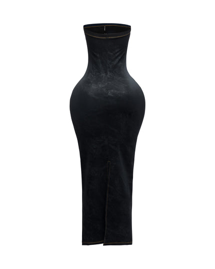 Kangaroo pocket tube maxi dress - Muvin 