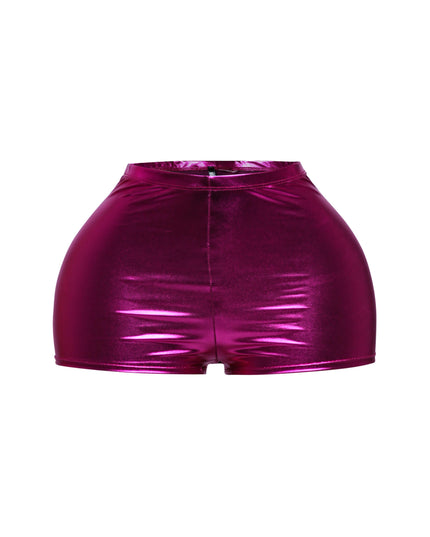 Shiny metallic shorts - Muvin 
