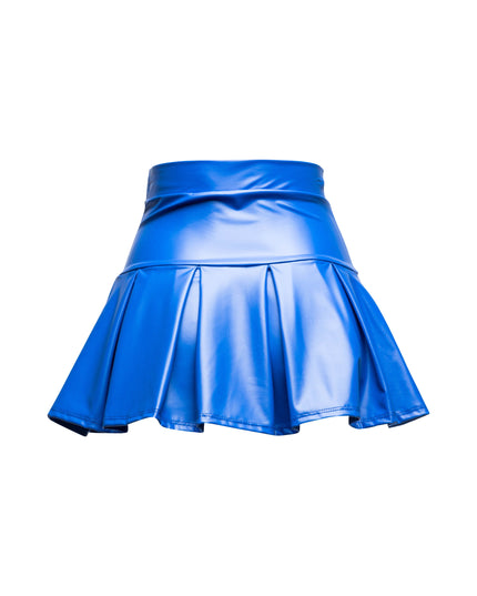 Pleated PU mini skirt - Muvin 