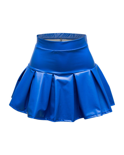 Pleated PU mini skirt - Muvin 