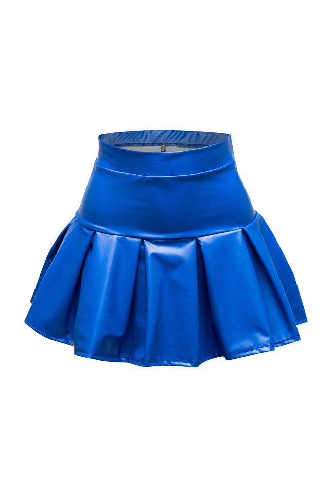 Pleated PU mini skirt - Muvin 