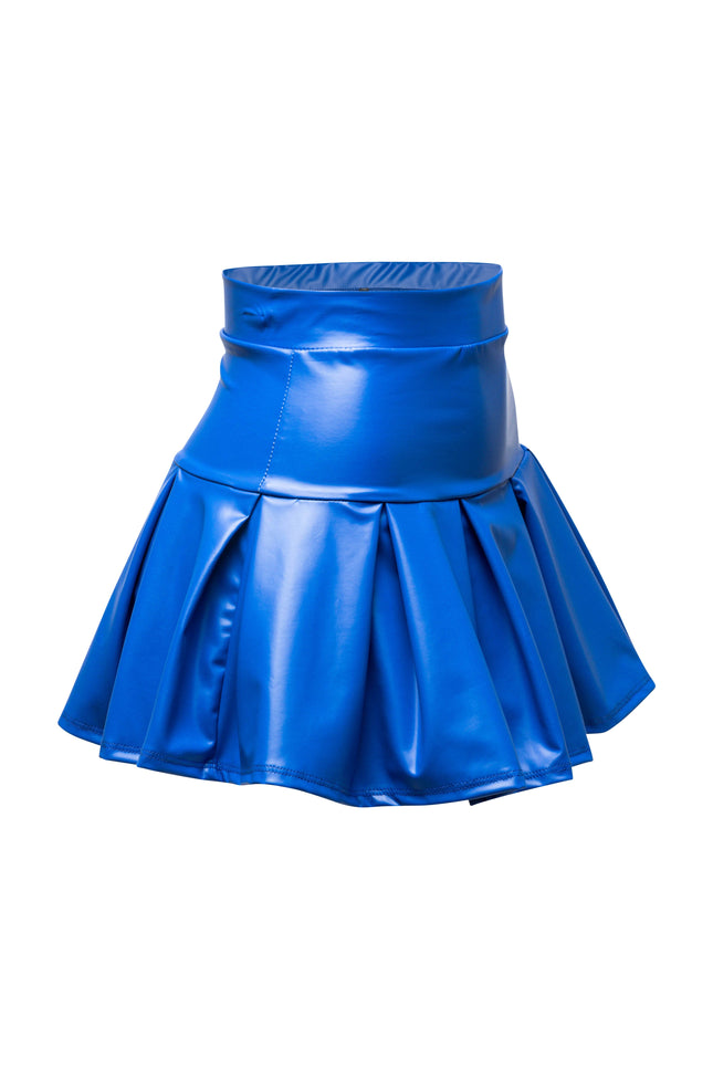 Pleated PU mini skirt - Muvin 