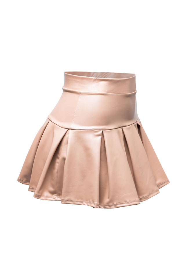 Pleated PU mini skirt - Muvin 
