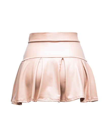Pleated PU mini skirt - Muvin 