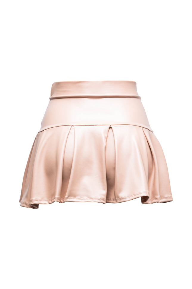 Pleated PU mini skirt - Muvin 