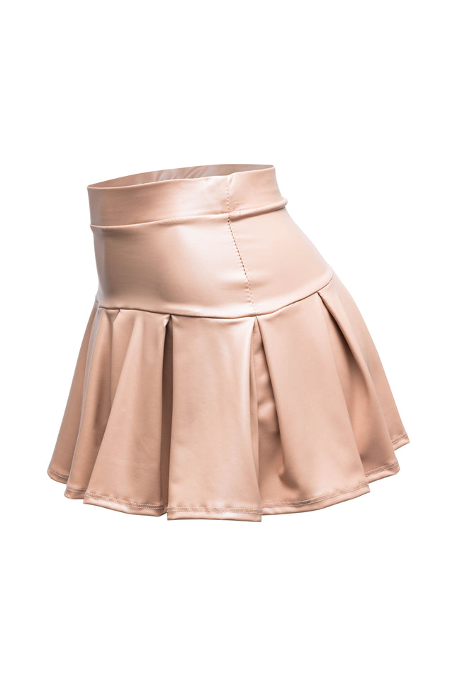Pleated PU mini skirt - Muvin 
