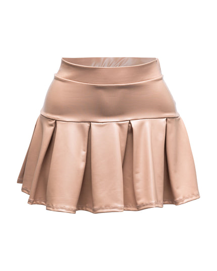Pleated PU mini skirt - Muvin 