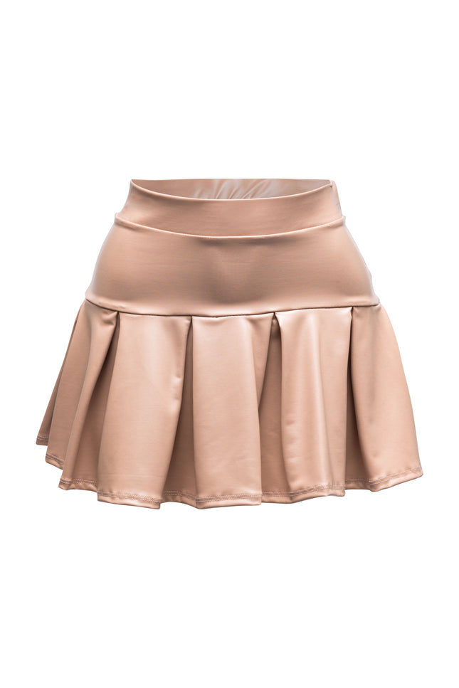 Pleated PU mini skirt - Muvin 