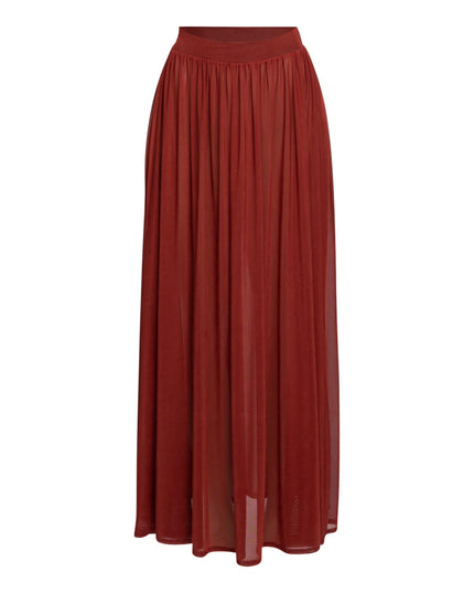 Sheer mesh maxi skirt with shorts lining - Muvin 