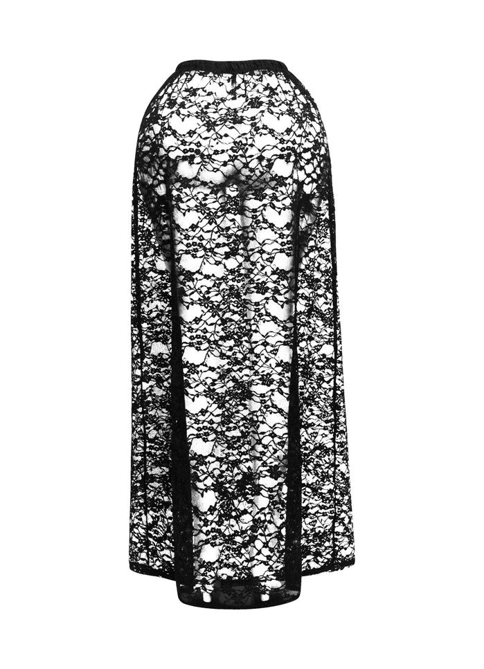 Sheer lace maxi skirt - Muvin 