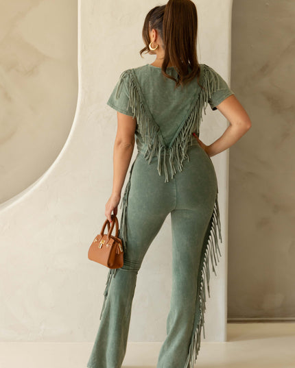 Fringe detailed top - Muvin 