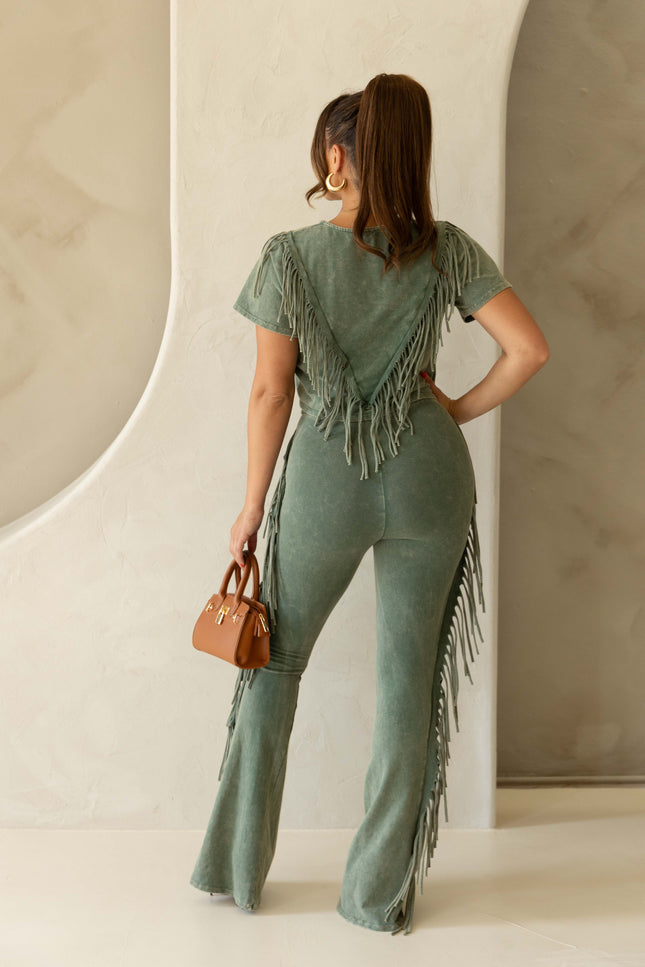 Fringe detailed top - Muvin 